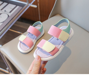 Sandales pour filles, été, nouvelle mode, sandales ouvertes, camouflage, plage, sandales à semelle souple pour enfants - Product Image 3