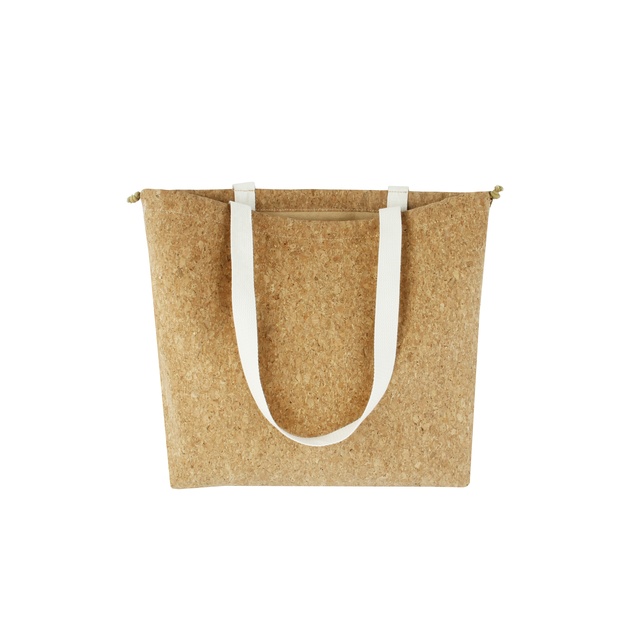 ELEECHOO Natural Cork Vegan Shopping Bags - Portugal Cork Fabric Leather, Customizable Vintage Prints, Eco-Friendly | FSC