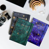 Carnet de planification spirale Deep Blue Sky 2026-2027 avec agenda pour le suivi des objectifs, papeterie de bureau et usage scolaire