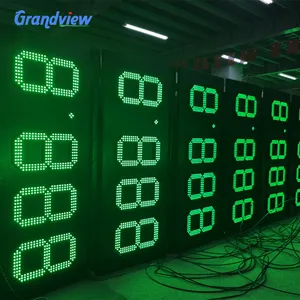 Sinal de display led, 7 segmentos de estação de gasolina exibe sinal, digital número 7 segmentos led estação de gás