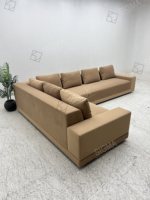Canapé modulaire en forme de L, confortable et rembourré, pour salon moderne et luxueux