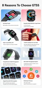 2024 varış GTS5 kalp hızı kan oksijen sağlık izleme spor Bluetooth çağrı fitness tracker akıllı saat erkekler ve kadınlar için