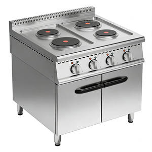 Cuisinière électrique professionnelle <span class=keywords><strong>de</strong></span> haute qualité avec corps en acier, 4 brûleurs, <span class=keywords><strong>plaque</strong></span> chauffante 380V/9200W pour cuisine - Product Image 1