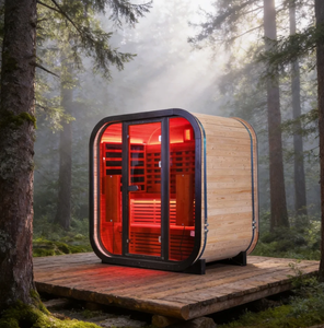 Premium Solid Wood Steam Sauna for 3-4 Persons Carbon <b>Heaters</b> Easy Operation 1 Year Warranty 220-240V Modern Design Sansheng - Product Image 1