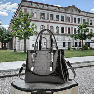 Bolso de Mano Moderno para Mujer, con Forro de PU, Doble Asa, Mini Bolso Geométrico con Cadena Decorativa, Bolso Cruzado de Marca de Moda - Product Image 2
