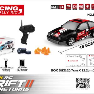 Coche de Carreras RC de Alta Velocidad con Control Remoto a Escala 1/24, 2.4ghz, 4WD, Modelo Deportivo Electrónico, Mini Coche RC de Derrape para Niños - Product Image 2