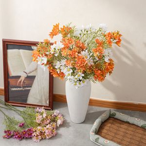 Fleurs artificielles de chrysanthème Lina Wild, blanc, orange, rose, bouquet de mariage, décoration de la maison, fleur de marguerite faite à la main - Product Image 1