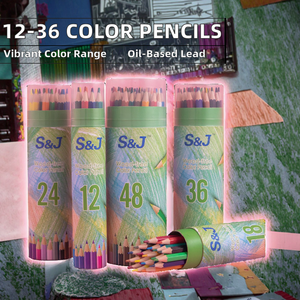 Lot de 12 crayons de couleur hexagonaux en bois, non toxiques, certifiés EN71 ASTM, avec logo personnalisé, pour l'art scolaire des enfants - Product Image 4