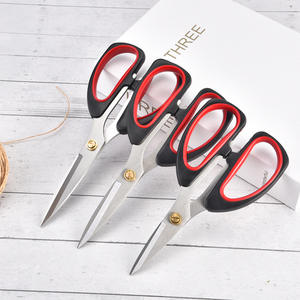 Tijeras para el hogar de acero inoxidable en forma de V, tijeras de cocina multifuncionales negras y rojas para uso doméstico, pequeñas, medianas y grandes - Product Image 3