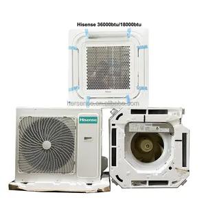 Hisense kaset ac 2hp/4hp 380v, tipe langit-langit ac R410a putih 36000BTU/18000BTU Set lengkap