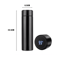 Bouteilles d'eau intelligentes en acier inoxydable avec affichage de la température LED, logo personnalisé OEM/ODM, isolation métallique, thermos intelligent