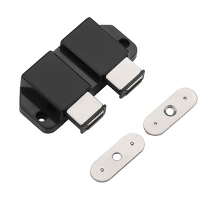 Loquet magnétique double pour porte d'armoire, dispositif de rebond, design minimaliste, en plastique et acier laminé à froid - Product Image 1