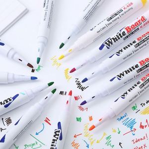 Eco-friendly 8 12 Colors Custom 0.7mm Fine Tip Waterproof Dry <b>Erase</b> Acrylic Paint Whiteboard Marker <b>Pens</b> Set - Product Image 3
