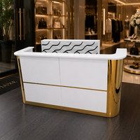 Comptoir de réception universel multi-scènes en métal moderne et écologique, stable, pour hôtels, bureaux, supermarchés, centres commerciaux et caisses commerciales