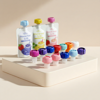 Bouchons anti-étouffement en plastique pour bec verseur, durables, réutilisables, étanches, taille personnalisée, pour emballage de purée de bébé, jus, sachet alimentaire autoportant