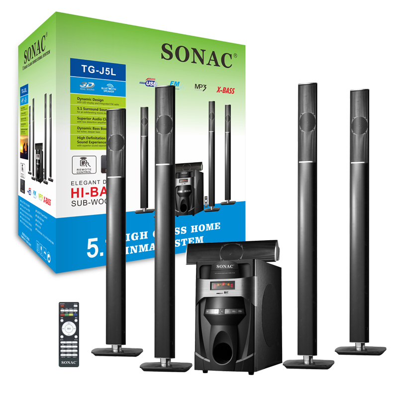 SONAC TG-J5L ขายร้อน HI-เบสซับวูฟเฟอร์โฮมเธียเตอร์5.1ระบบลำโพง