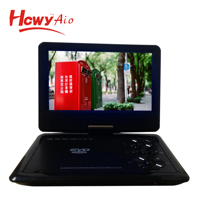 Build in Lithium Battery Portable 9inch DVD Player With Analog TV  Digital Televisions System