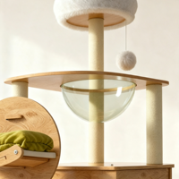 Arbre à chat intégré avec capsule spatiale, plateforme de saut haute et griffoir, pour la maison, disponible en grandes et petites tailles
