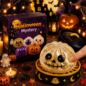 Jouet anti-stress souple en maltose à presser, thème fantaisie fantôme d'Halloween, en stock, coffret cadeau de décompression, 14+ TPE AD - Product Image 4