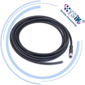 M8 Vrouwelijke Rechte Enkelkoppige Kabel met Open Eind voor Veldbedrading - Product Image 1