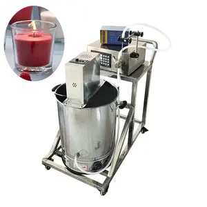 Semi-automatic Gear Pump Tea Light Hot Paraffin Paste Heated Candle Wax Pouring Filling Machine