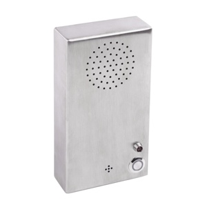 Borne d'appel d'urgence murale antivandalisme en acier inoxydable à un bouton pour métro, aéroport, banque, école - Product Image 1