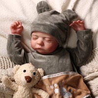 Boneka Bayi Reborn 18 Inci, Mirip Asli, Bahan Vinyl Lembut, Boneka Bayi Baru Lahir Realistis, Mainan untuk Anak, Hadiah, Grosir, Custom