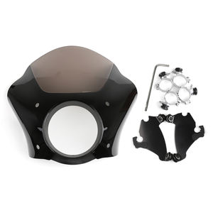 Parabrisas negro <span class=keywords><strong>Cafe</strong></span> <span class=keywords><strong>Racer</strong></span> Parabrisas <span class=keywords><strong>Carenado</strong></span> para Sportster XL 883 1200 FXDL 1986-2016 - Product Image 2