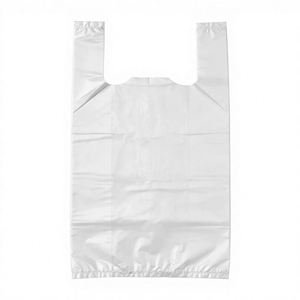 PE Green <b>White</b> Plastic Shopping <b>Bags</b> for Retail Supermarket Grocery Take Out Poly Carry <b>Bags</b> for Shopping - Product Image 1