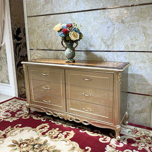 Table de <span class=keywords><strong>d</strong></span>écoration de hall en bois massif français RUI SEN, <span class=keywords><strong>porte</strong></span> de séparation sculptée de luxe européenne, buffet néo-classique - Product Image 3