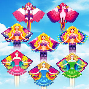 <span class=keywords><strong>Cerf</strong></span>-<span class=keywords><strong>volant</strong></span> <span class=keywords><strong>licorne</strong></span> pour enfants, simple, portable, en polyester, jouet interactif de plage d'été, fabrication sur mesure en gros de haute qualité - Product Image 1