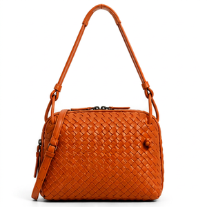 Bolso Bandolera Gravs de Cuero Genuino Hecho a Mano, Estilo Bohemio Inglés, para Mujer, 27X5X20 CM, Cierre de Cremallera, Correa Única, Uso Diario - Product Image 1