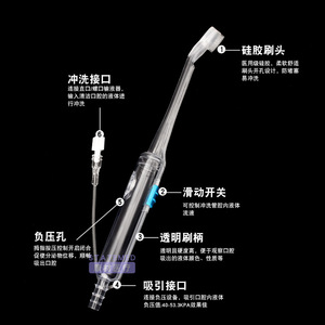 Flushing Suction Catheter With Mouthguard 3cm Head 8cm <b>Tube</b> 9cm Body For ICU Bedridden Patients Oral Care - Product Image 5