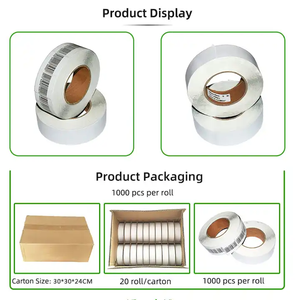 Nhạy cảm cao <span class=keywords><strong>EAS</strong></span> <span class=keywords><strong>8.2</strong></span> MHz dán báo động RF cảm biến chống trộm mã vạch giấy mềm nhãn đáng báo động thẻ 33R - Product Image 5