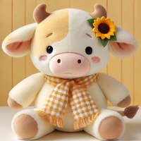 Nouvelle poupée de vache personnalisée en peluche douce et moelleuse mascotte mignonne pour enfants jouet en peluche de lait brodé pour soulager le stress