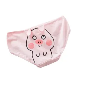 Thời Trang Nữ Sinh Dễ Thương In Cotton Đồ Lót Phim Hoạt Hình Quần Lót Với Tai Panty Thấp Eo Ngắn Với Tai