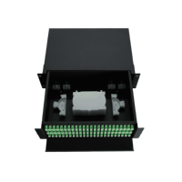 HuWei Panneau de brassage optique coulissant 72 ports pour montage en rack, ODF FTTH, adaptateur SC/APC, boîtier de distribution optique, alimentation DC 5V