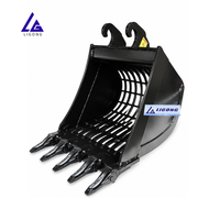 Godet grappin 24" 600mm 0.2m³ pour excavatrice, idéal pour l'aménagement paysager de 1 à 3 tonnes