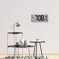 Reloj despertador LED reloj digital rojo luz de noche cargador USB Reloj de pared despertador