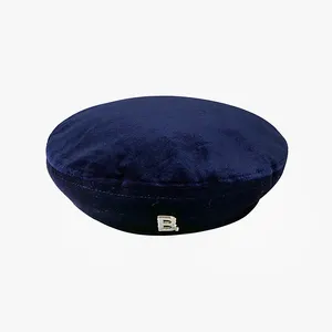 Western-Style Navy Beret Cap Japanese Painter B Letter Beret For Women