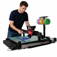 Printer Huruf Saluran 3D Industri Skala Besar 800mm*1200mm 5 Warna Penggantian Otomatis Huruf Signage Baru 1 Tahun
