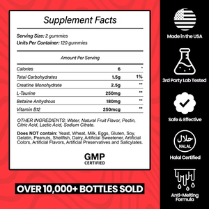 Private Label all'ingrosso Pre allenamento costruzione muscolare integratori creatina monoidrato gummie per il supporto energetico - Product Image 5