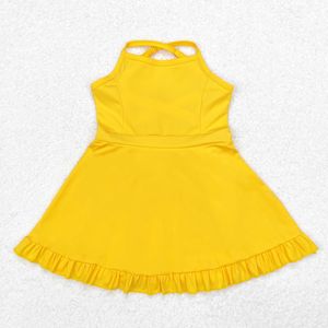 Robes de yoga d'été pour filles, style vacances, vêtements de sport pour enfants, en coton biologique et soie de lait douce, vente en gros, prêtes à expédier (RTS) - Product Image 4