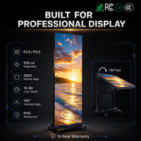 Écran d'affichage LED pliable étanche IP65, résolution 8K, lisible en plein soleil, affichage publicitaire numérique portable, intérieur/extérieur