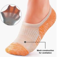 Chaussettes invisibles pour le sport - Chaussettes basses avec ventilation en maille, chaussettes athlétiques cachées pour baskets et mocassins
