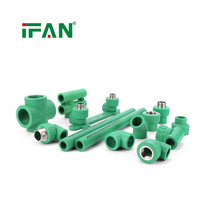 IFAN Emballage personnalisé Raccords PPR verts 20-110mm Faible MOQ Livraison rapide Coude Té Raccord PPR