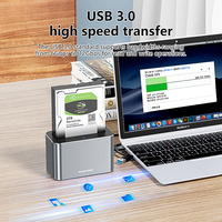 Enclosure Desktop Universal SAS/SATA untuk SSD & Hard Disk Drive Mekanik 2.5/3.5-inci