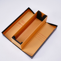 Emballage de boîte-cadeau de luxe personnalisé noir unique à double porte pour emballage magnétique de bouteille de whisky de vin d'alcool unique de 500ml