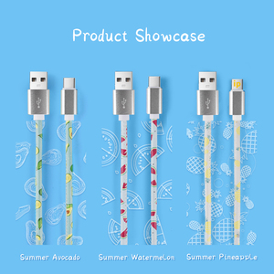 Câble de charge USB en cuir PU avec logo personnalisé, câble de charge USB de dessin animé, 1 m, 5V2.4A, <span class=keywords><strong>cordon</strong></span> souple durable pour cadeau, vente au détail - Product Image 5