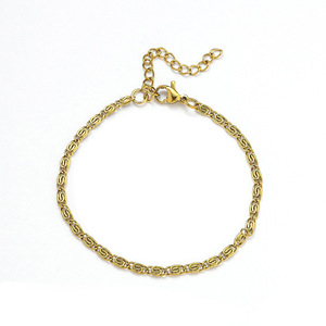 Gioielli per ragazze europee e americane, bracciale a catena in acciaio inossidabile placcato <span class=keywords><strong>oro</strong></span> 18 carati, moda femminile. - Product Image 5